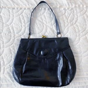 HOBO Large Leather Bag w/ Button Detail